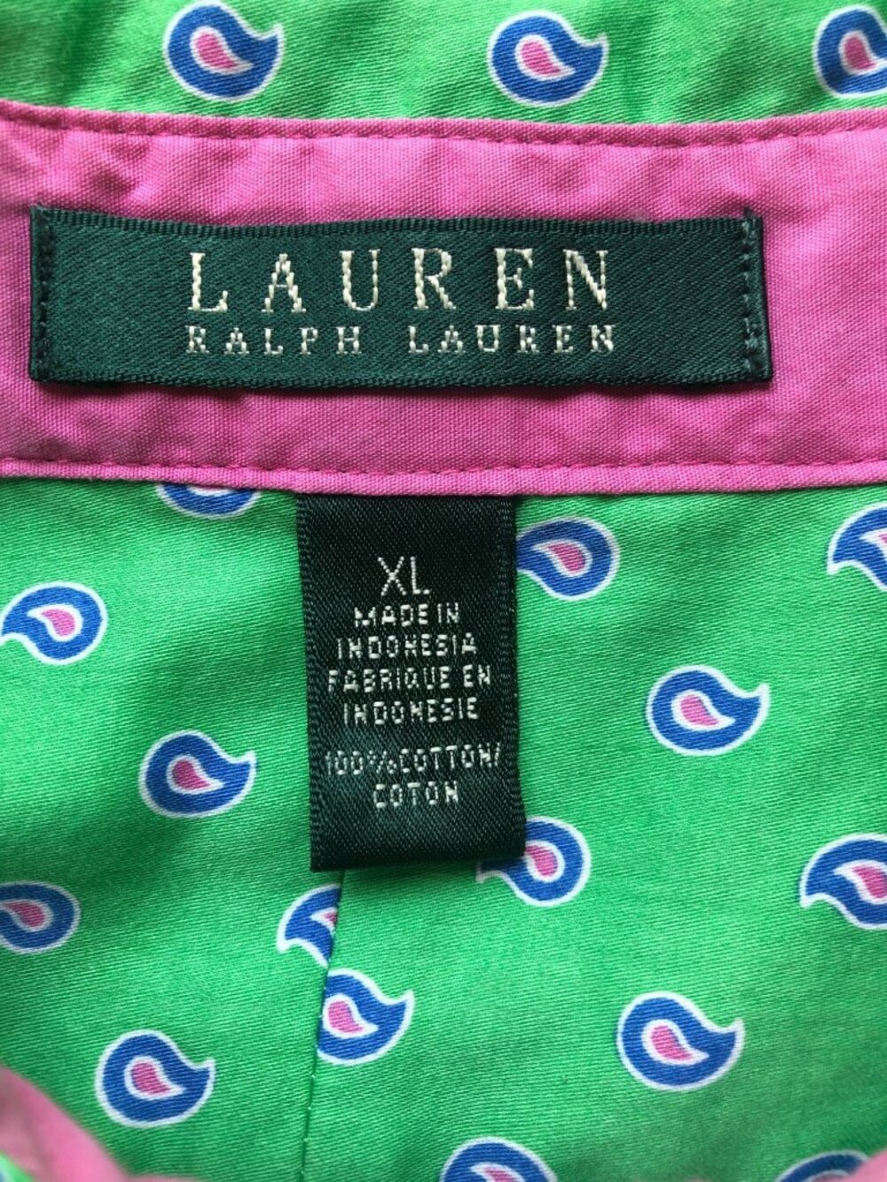Lauren Ralph Lauren Cotton Green Pullover Polished Preppy Size XL - Picture 5 of 13